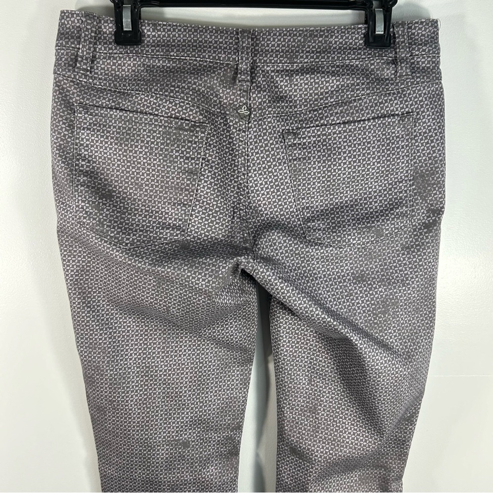 Prana Slim Trousers in Light Gray Microdot Print - Picture 9 of 13